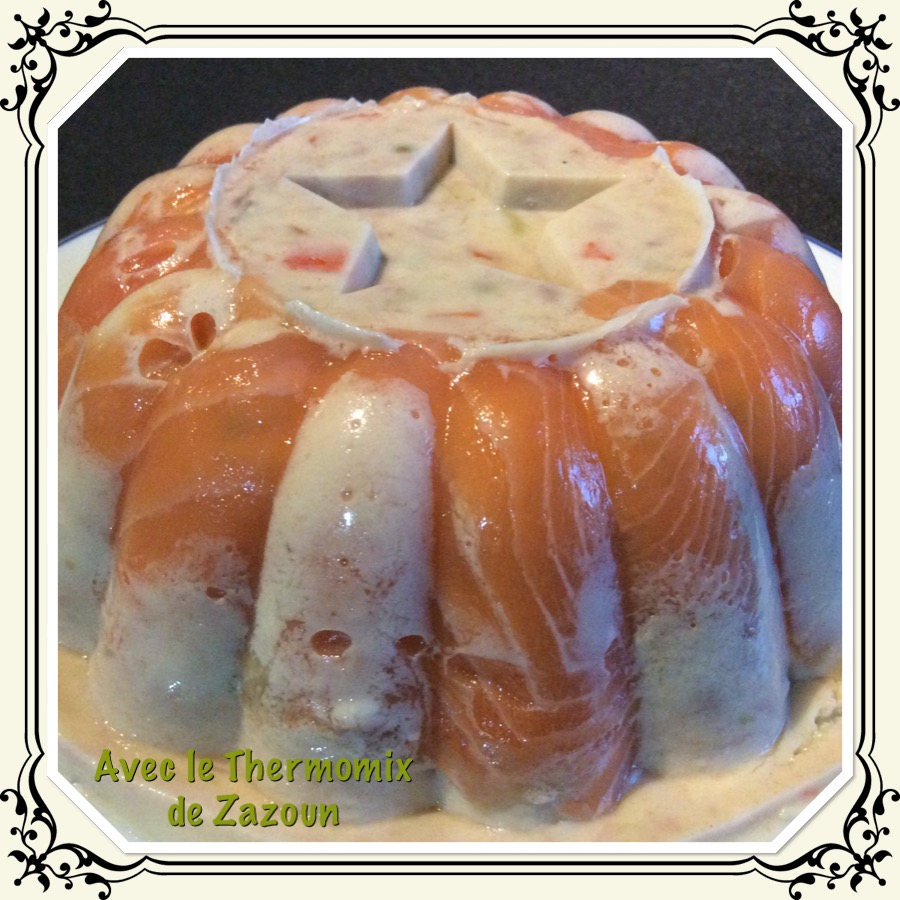 Terrine Mousse de thon et ses petits légumes en gelée au thermomix ou sans Avec le Thermomix
