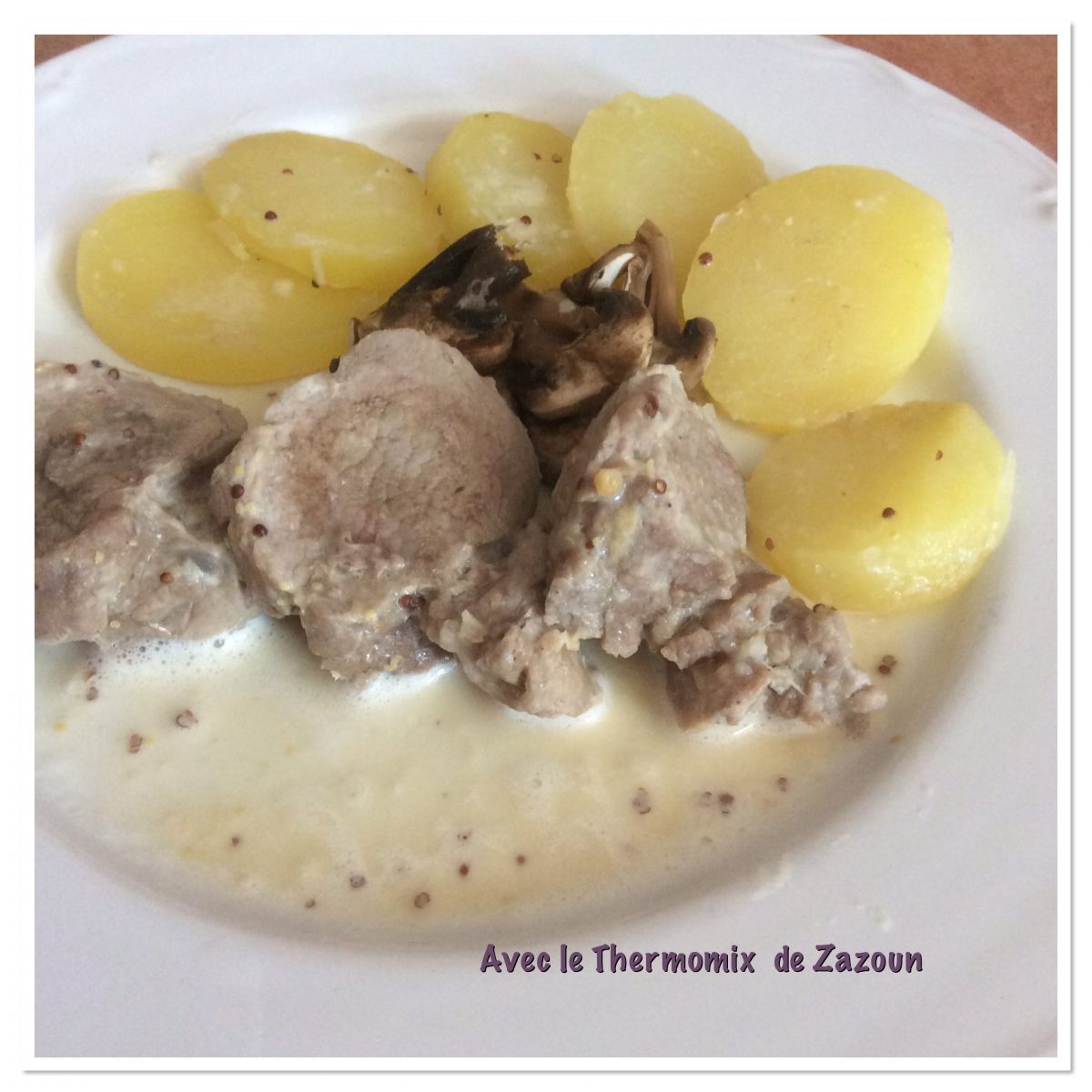 Filet mignon aux légumes et sa sauce moutarde Avec le