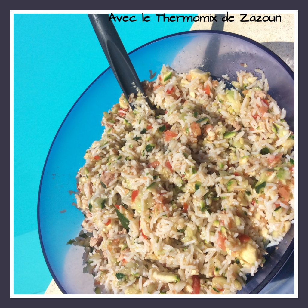 Salade riz express 2 au Thermomix ou autres robots sans gluten | Avec ...