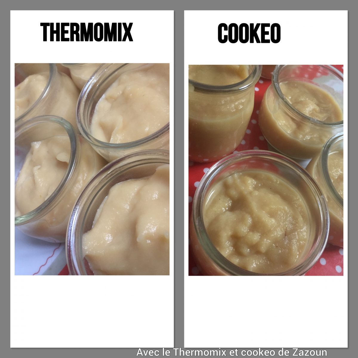 Compote de pommes au cookeo ou Thermomix. Test en même temps .. Avec