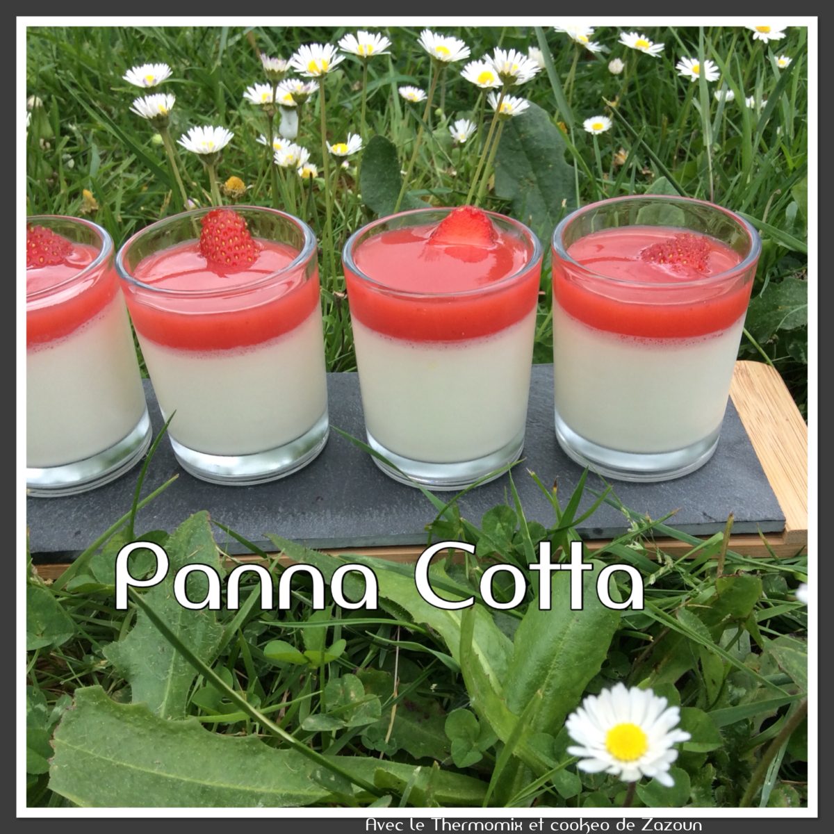 Panna Cotta au coulis de fraises thermomix et casserole avec gélatine