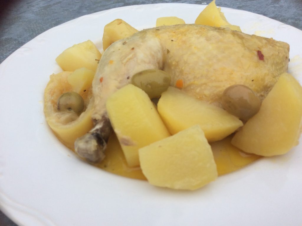Poulet entier ou cuisses au citron olives et pommes de terre au cookeo