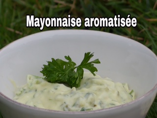 Mayonnaise aromatisée aux herbes au thermomix ( idéal pour le barbecue, les flans..)